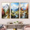 Ensemble de 3 décorations murales Mountain Summit Serenity Creek - montagnes