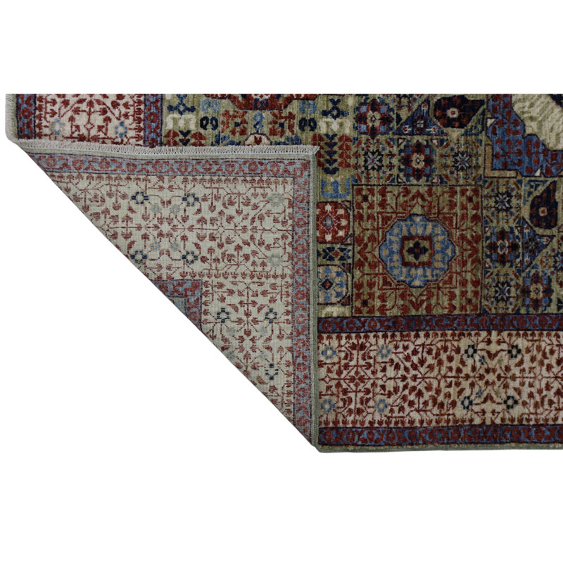 Hand Knotted Wool Area Rug in Beige
