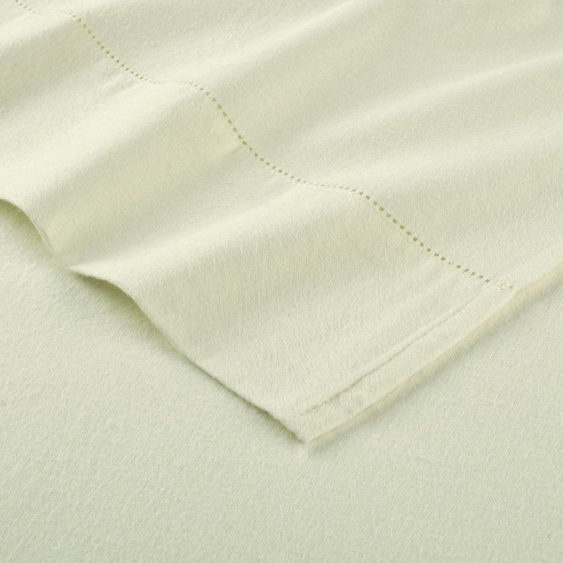Pointehaven 180 GSM Cotton Beige Flannel Deep Pocket 4 pc Sheet Set, Full, Beige, Full Sheet Set with 2 Pillowcases