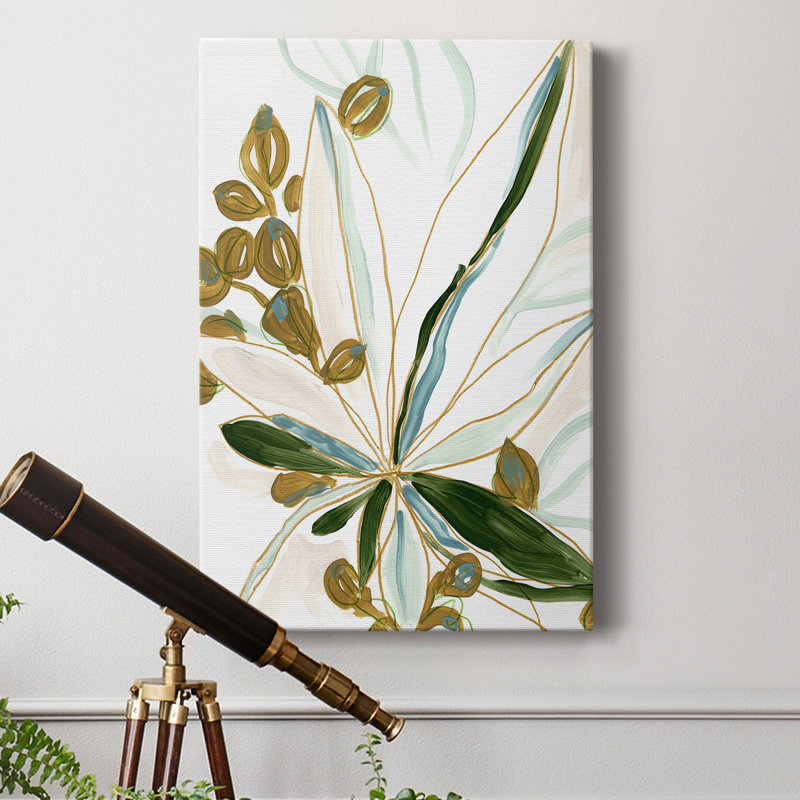 Impression sur toile tendue, Tropical Impromptu I, H 18 po x l 12 po x P 1 po