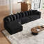 Left Chaise Chenille Sectional Sofa Set, Modern Cloud-Shaped Curved Sofa with 10 Pillows-118091478