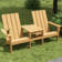 Danese All-Weather HDPE Adirondack Loveseat Chair with Table
