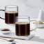 Tasses à expresso en verre 3 oz / 90 ml, blanc / fumé Bacimi Bacos