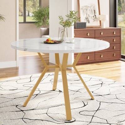 Metal Base Dining Table