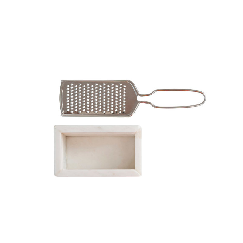 Râpe en marbre et acier inoxydable