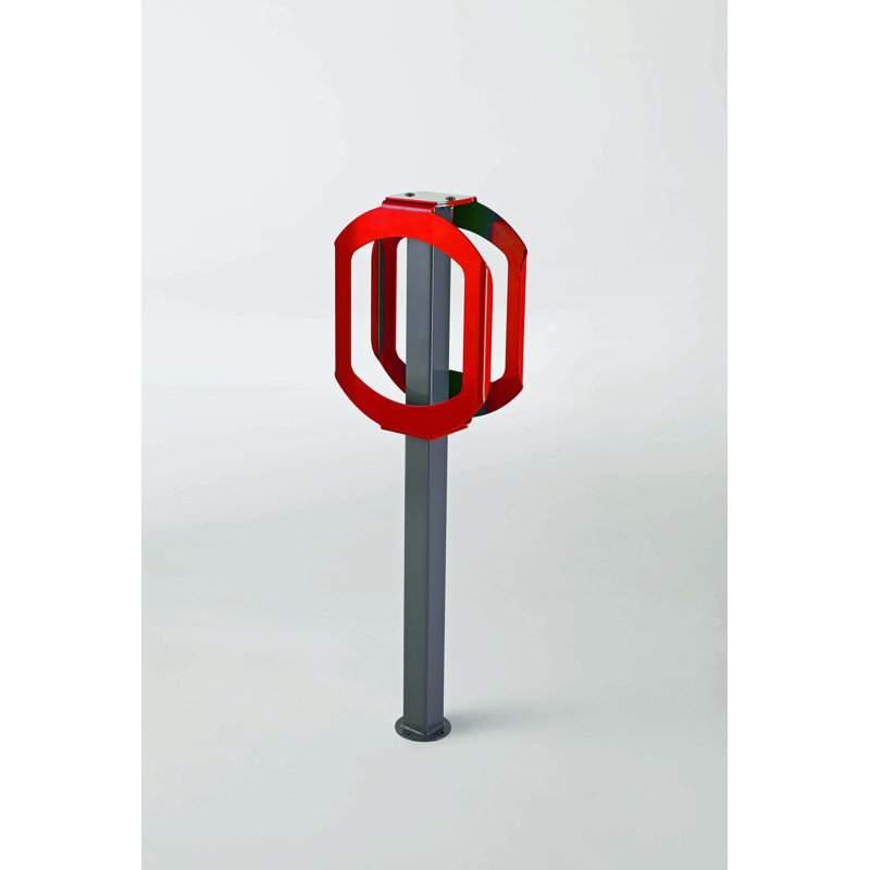Support pour 2 vélos ancrés, Rouge