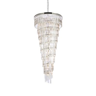 Lustre gradué en cristal à 35 lumières Dahlonega