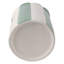 Organisateur de bureau décoratif rayé en céramique avec bordure festonnée - Mignon rangement pour accessoires de bureau dans la chambre à coucher, la cuisine ou la salle de bain - 4 po, vert et ivoire-1011377021