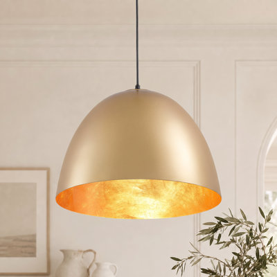 1-Light Metal Dome Single Pendant
