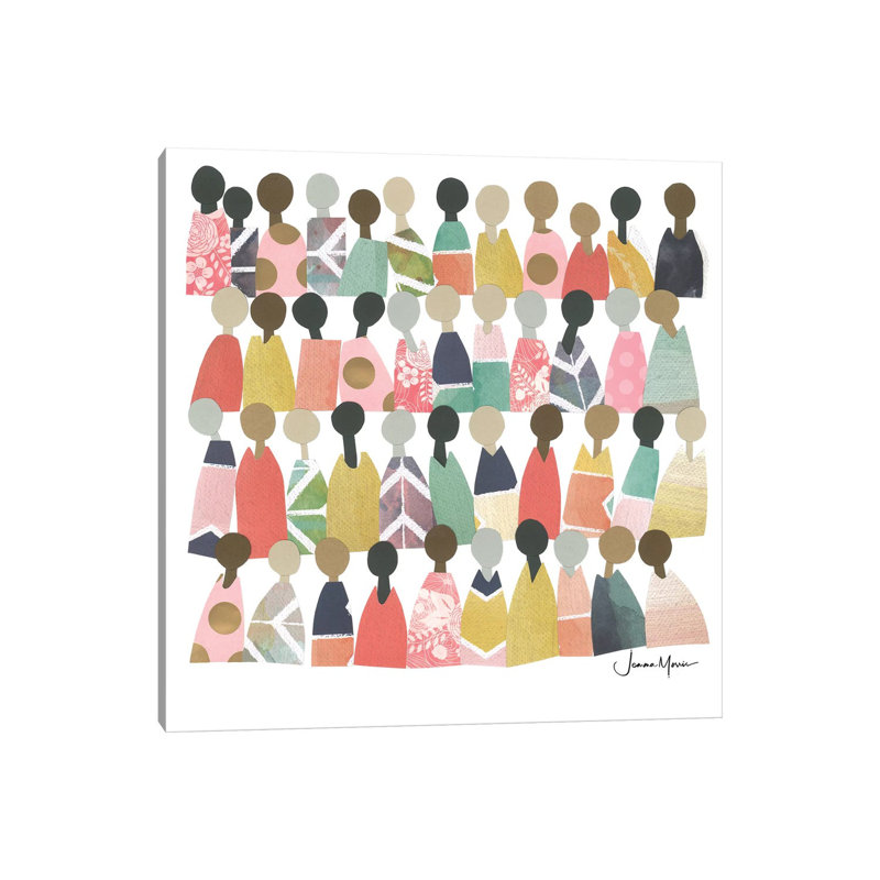«Rainbow Children» par Jemma - impression sur toile tendue, H 12 po x l 12 po x P 0,75 po