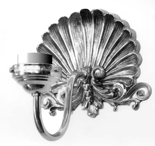 Cranston Armed Sconce, Antique Silver