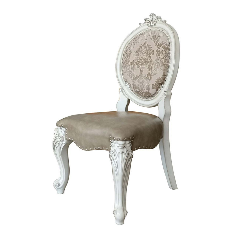 Chaise d'appoint Chalcraf, Gris rétro / blanc os, Blanc os