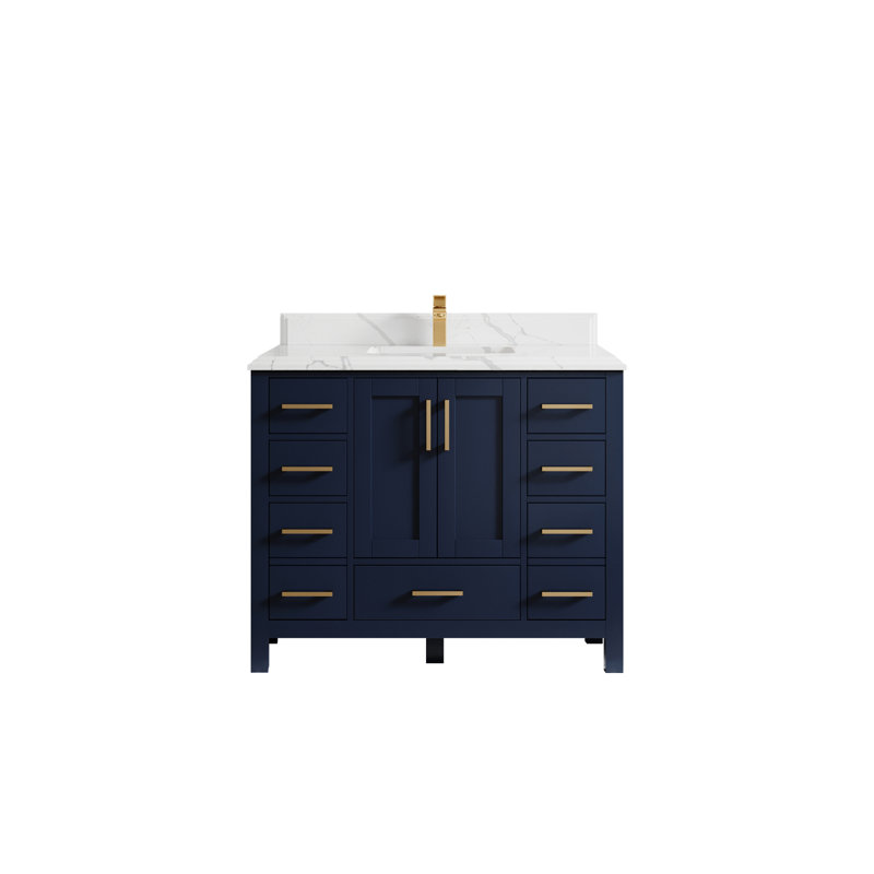 Ensemble de meuble-lavabo simple 42 po Malibu, Calacatta Laza