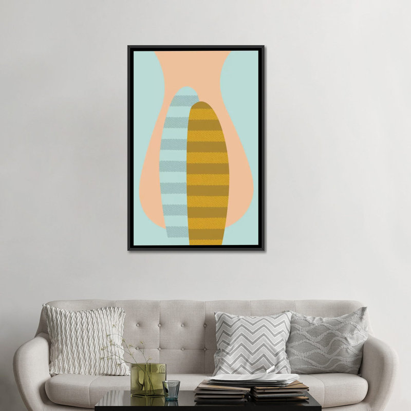 «Silhouette», impression sur toile, Toile avec cadre noir, Pas de tapis, H 48 po x l 32 po x P 1,5 po