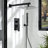  10" High Pressure Rainfall Shower System, Wall Mount Shower Faucet Set with Handheld Spray-75216872