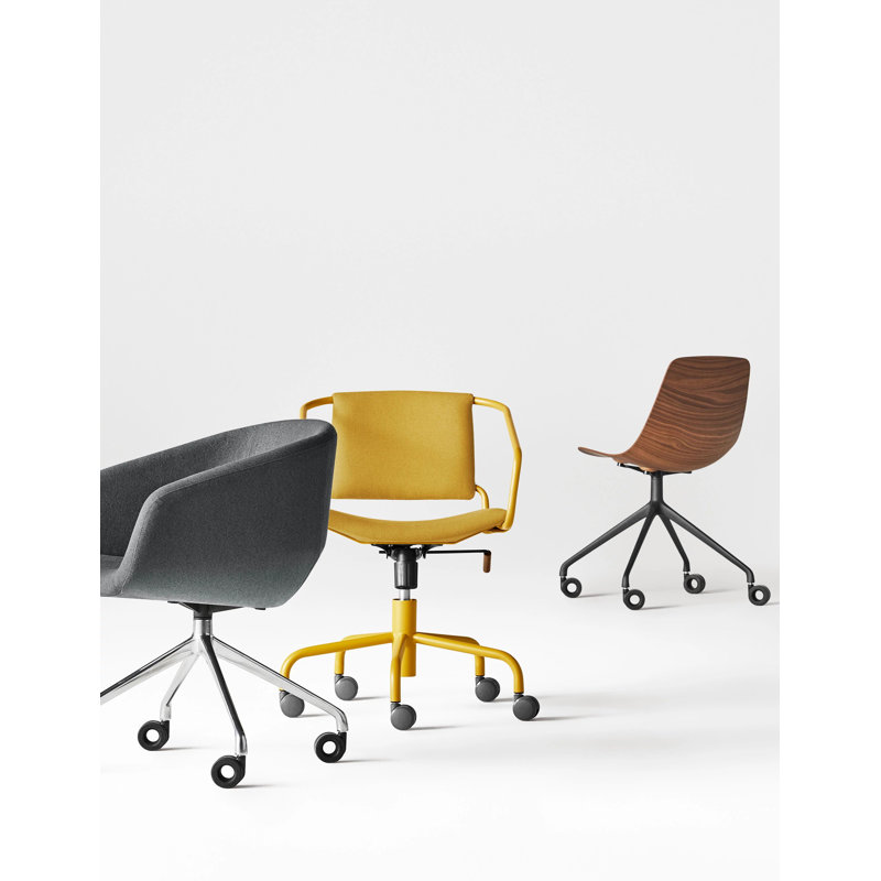 Clean Cut Task Chair, Walnut/Black