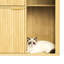 Enceinte en bois pour litière pour chat avec rangement, arbre et conception pour le salon-129976086