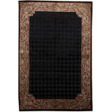 Himalayan Wool Oriental Area Rug in Black