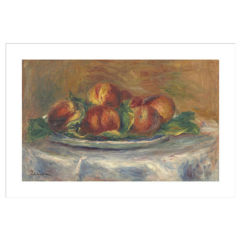 «Peaches on a Plate» par Pierre-Auguste Renoir, impression giclée sur cadre, H 28,53 po x l 41,5 po