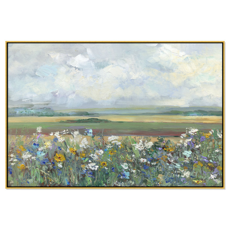 «Swampscott Far Afield Print» par Sally Swatland, H 41,5 po x l 61,5 po, Doré