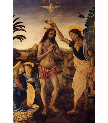 Baptême du christ-impression d’art graphique