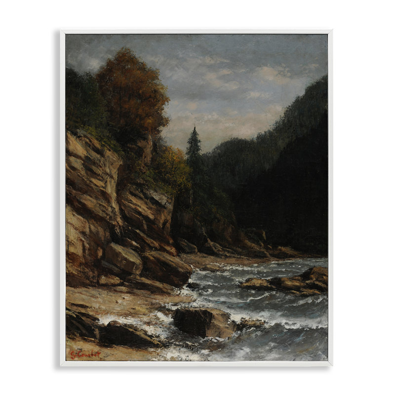 Art numérique, estampe numérique encadrée par one1000paintings, Estampe numérique encadrée blanc bord de mer