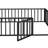 Diocles Metal Floor Bed Frame with Fence & Door-887592374-887592369