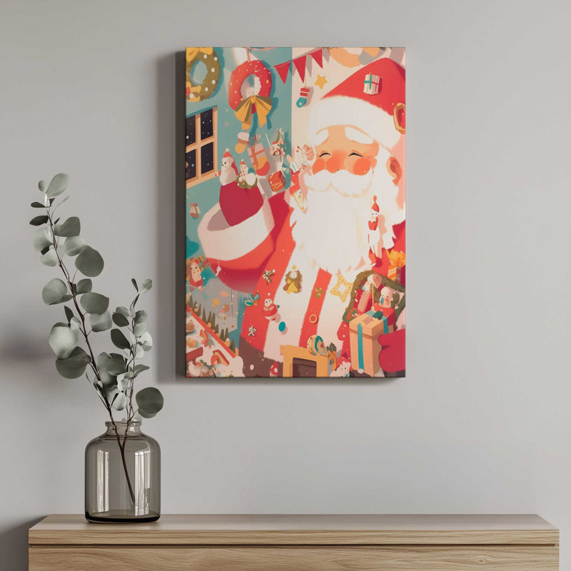 «Santa's Nook I» par Melissa Wang, reproduction d'art sur toile, H 36 po x l 24 po