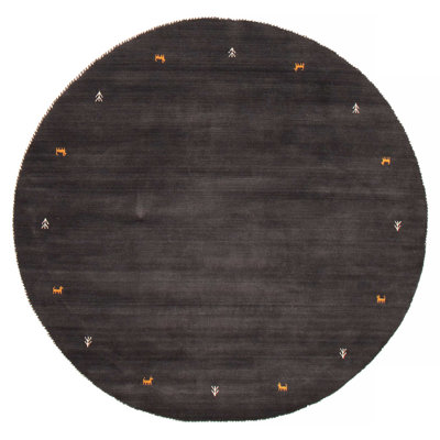 Kashkuli Gabbeh Grey Rug 6'6" x 6'6"