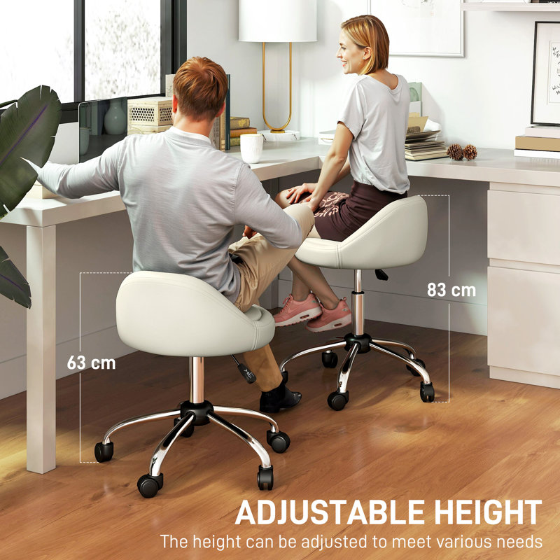 Tabouret de beauté et de massage réglable, Blanc