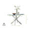 Lenworth Glass Rectangular Dining Table Set with 4 Quilted Velvet Dining Chairs-88111024-88111026
