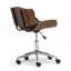 Dax - Chaise de bureau en bois cintré - noir / naturel