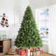 Pre-Lit Artificial Spruce Christmas Tree with Pine Cones