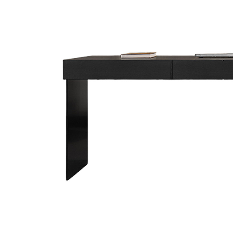 Bureau d'étude pour bureau à domicile avec tiroirs, H 29,53 po x l 62,99 po x P 23,62 po, Noir