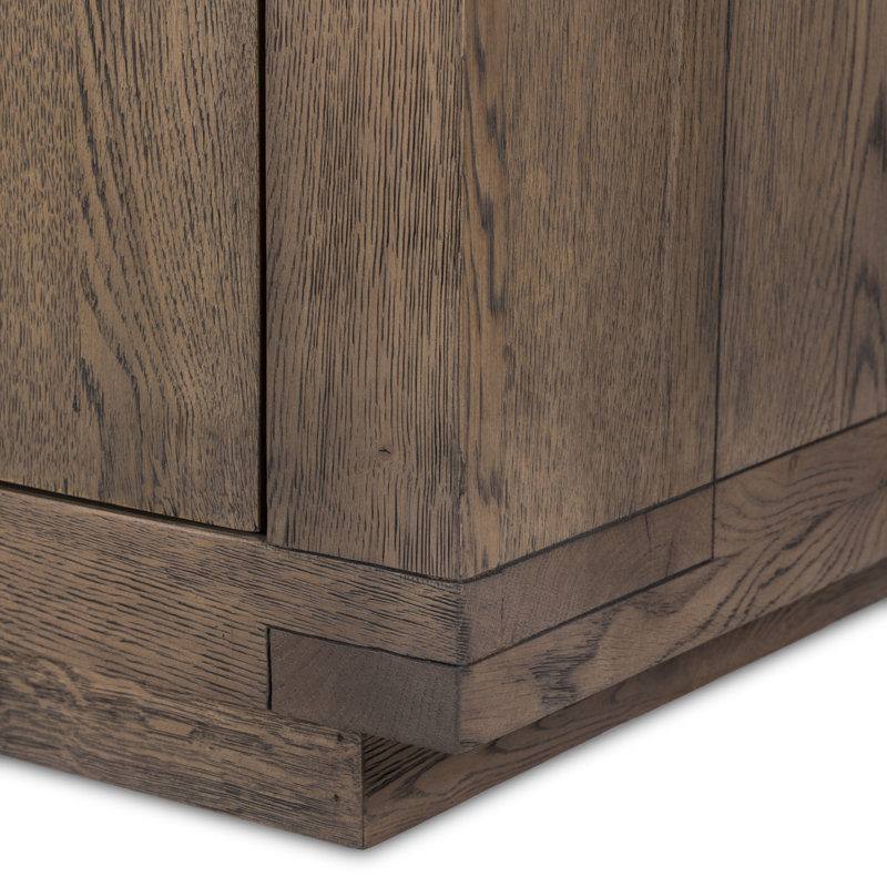 WARBY 94'' W Solid Wood Sideboard, Worn Oak