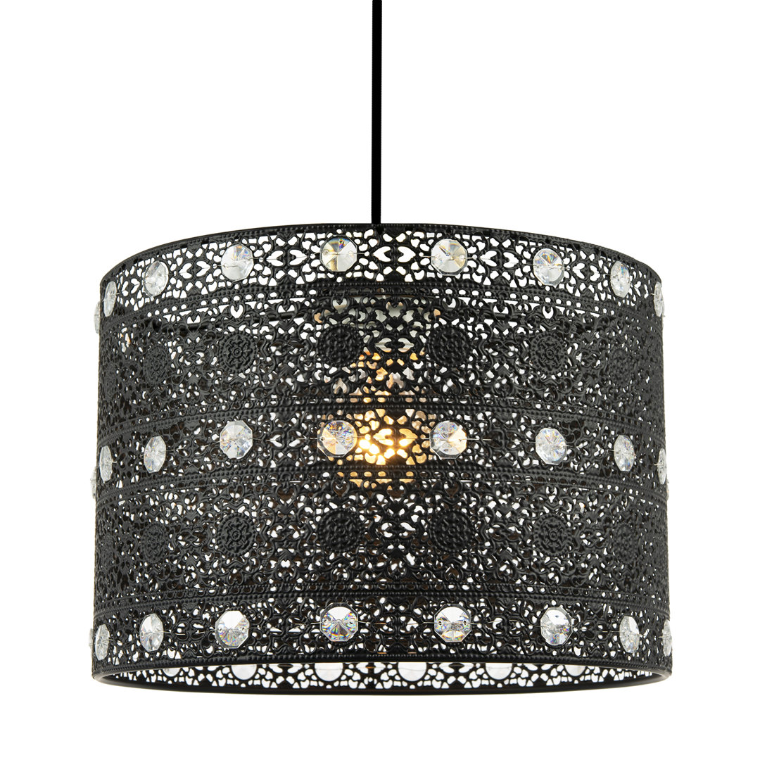 17cm H Metal Lamp Shade Black