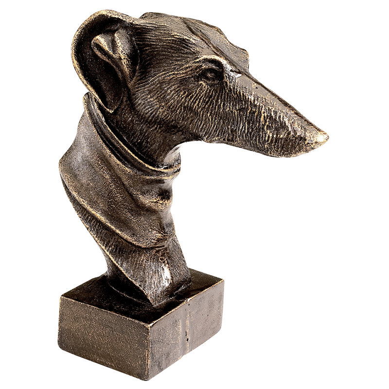 The Whippet Greyhound Foundry Iron Bust