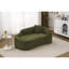 Chaise longue incurvée à compression, chenille, avec oreiller intégré, 3 en 1, polyvalente, assise profonde, aucun assemblage requis, pour chambre à coucher, lit moderne, 2 places, idéale pour les petits espaces, design, montage rapide