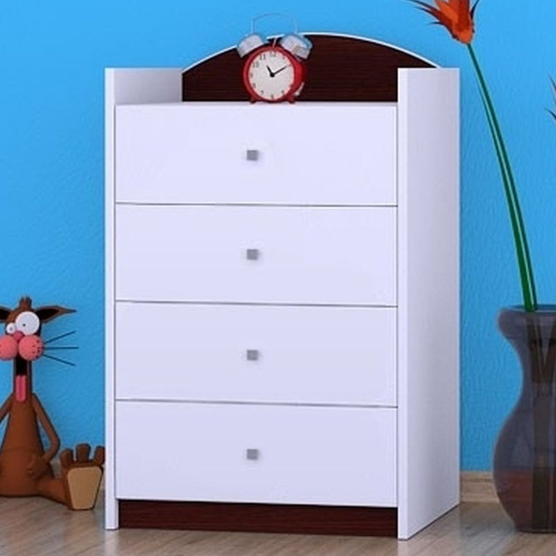 Norberg Kids 4 - Drawer Chest, Dark Brown