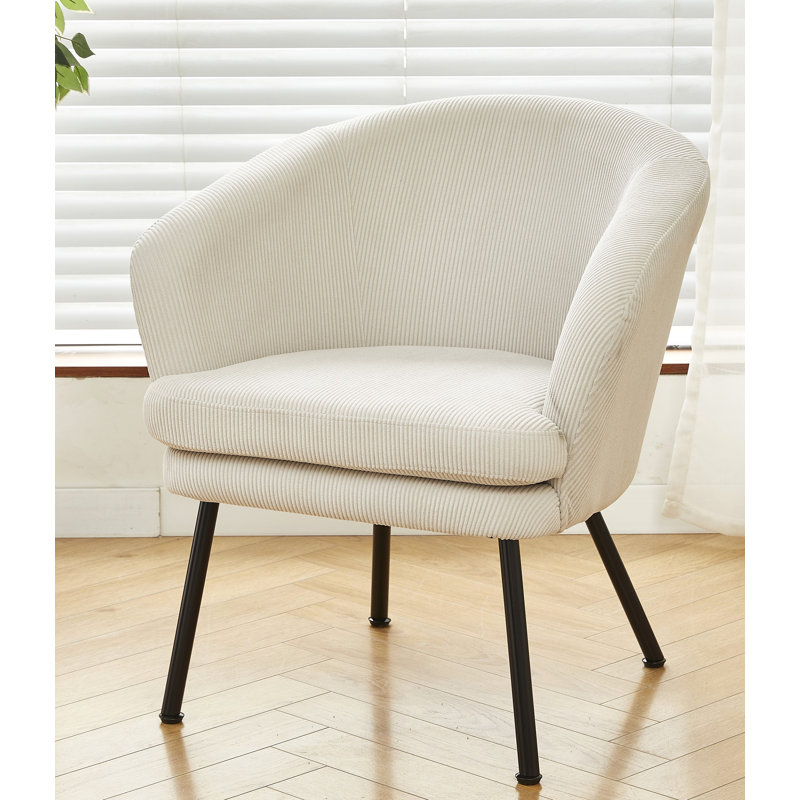 30.12'' Height corduroy armchair, Yellow Corduroy