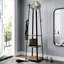 Clary Metal 8 - Hook Freestanding Coat Rack with Storage-511340423