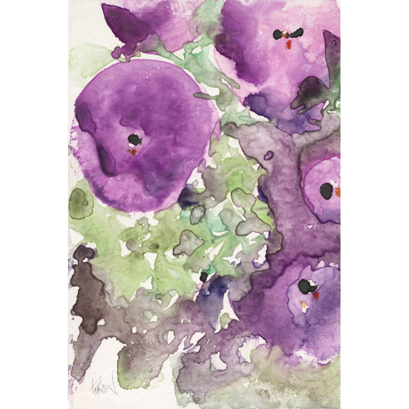 «Etel The Purple Bouquet II on Canvas» par Samuel Dixon, reproduction, H 12 po x l 8 po