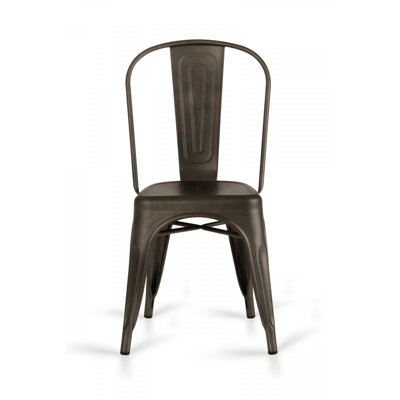 17.5 " H Metal Side Chair Stacking