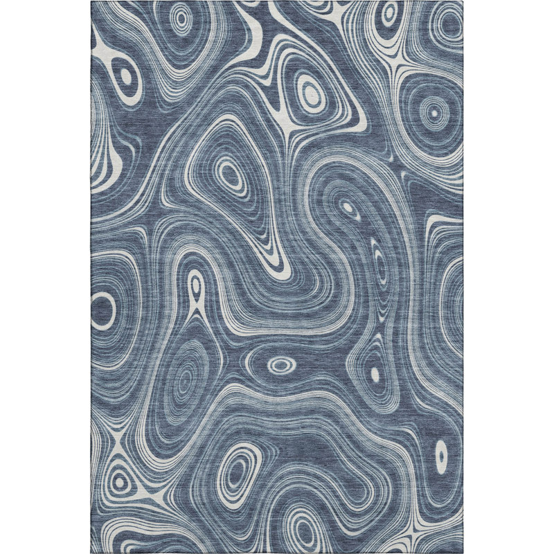 Premium Machine Washable Mayfield AMF2097 Geometric Rug, Ivory, 10' x 14'