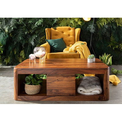 Toronto Solid Wood Four Leg Coffee Table with Storage