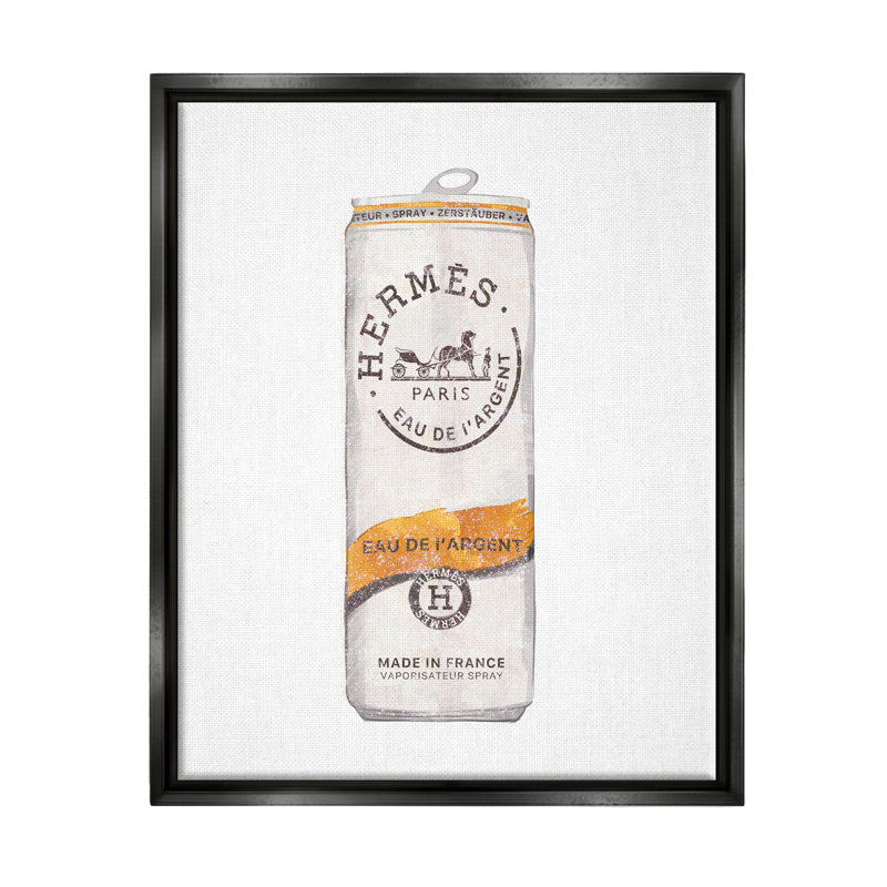 Art graphique sur toile Glam Beverage Can par Ziwei Li, H 31 po x l 25 po x P 1,7 po, Cadre flottant noir de jais