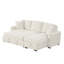 Canapé-lit modulaire en L de 90 po avec méridienne réversible avec rangement, canapé-lit convertible moderne avec deux porte-gobelets et 2 pollows-1146270985