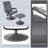 Mcabee Faux Leather Swivel Armchair with Ottoman-949631158