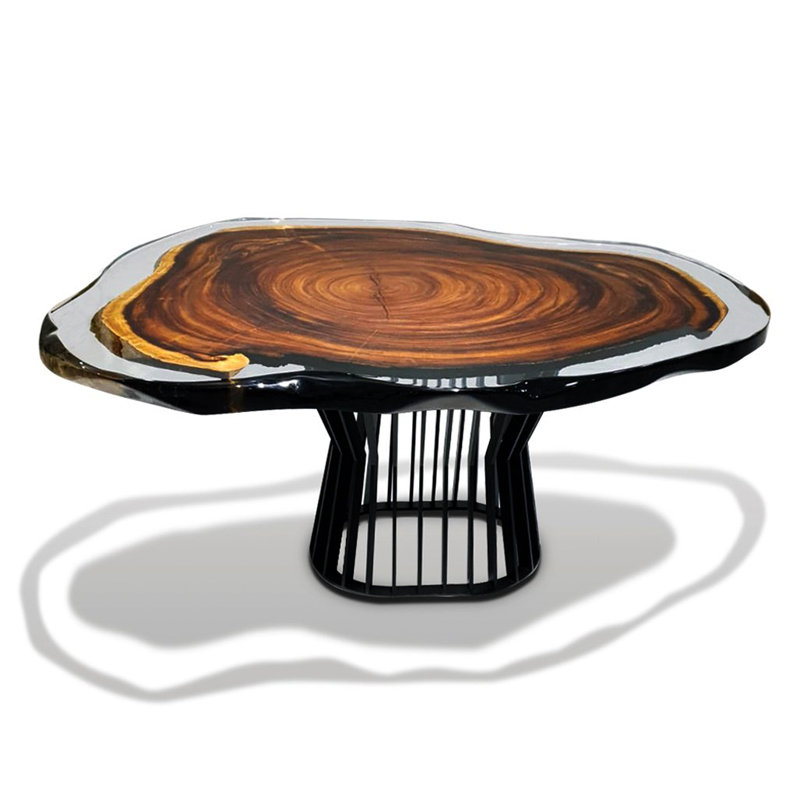 Hypnos Walnut Metal Base Dining Table