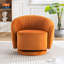 Fauteuil d'appoint plissé moderne avec base robuste et coussin rembourré épais-1152867599